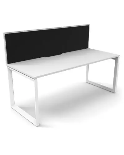 Deluxe Loop Leg Single Sided Workstation with Screen - One Person