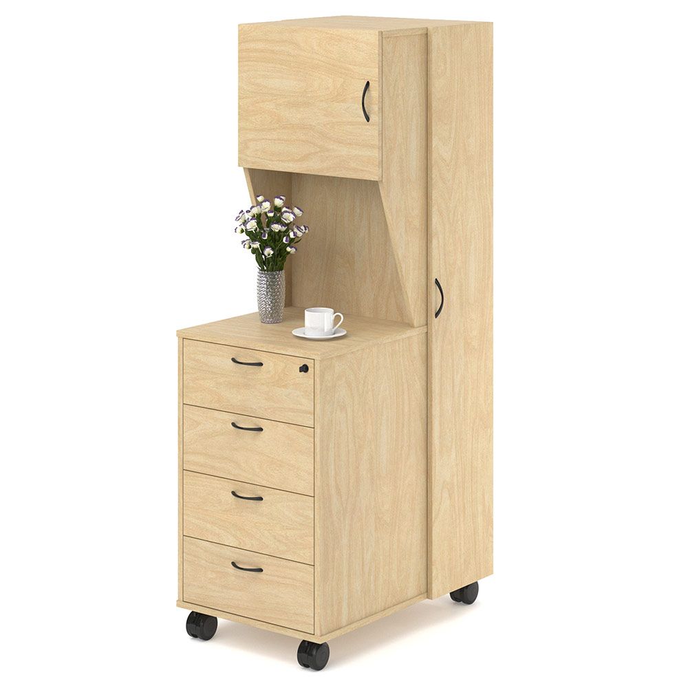 Medcab Bedside Cabinet 4 Lockable Drawers with Cupboards BFX Furniture
