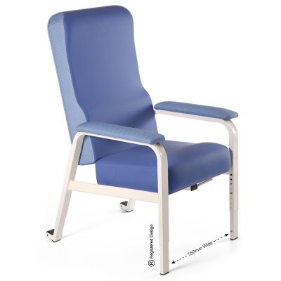 Adjustable Healthcare Patient Lounge Chair Standard Size with Fixed Arms