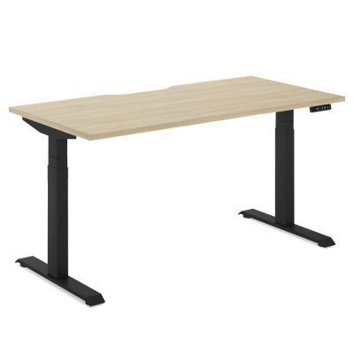 Ascendo Plus Single Sided Electronic Sit Stand Desk with Scallop