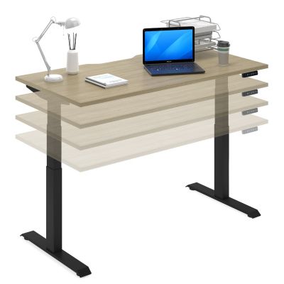 Ascendo Plus Single Sided Electronic Sit Stand Desk with Scallop