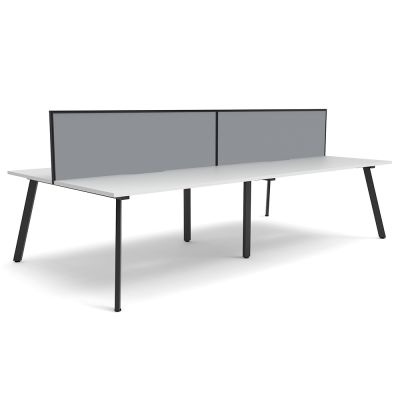 Lawson Double Sided Desk with Screen - Four  Person