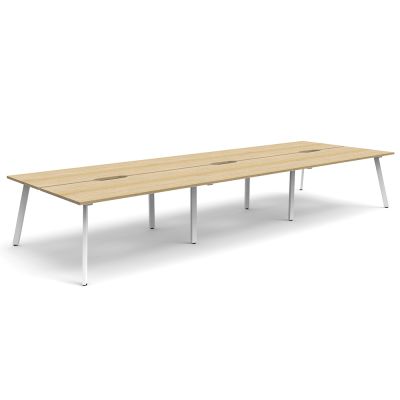 Lawson Double Sided Desk - Six Person
