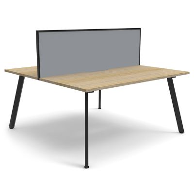 Lawson Double Sided Desk with Screen - Two Person
