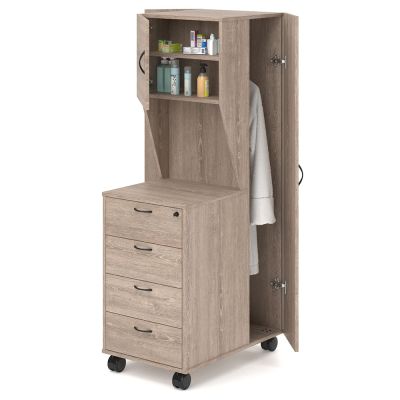 Medcab Bedside Cabinet - 4 Drawer with Cupboard