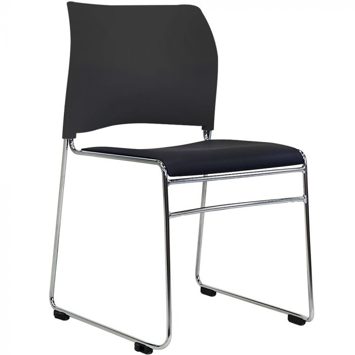 Buro Maxim Sled Base Stacking Chair Upholstered BFX Furniture
