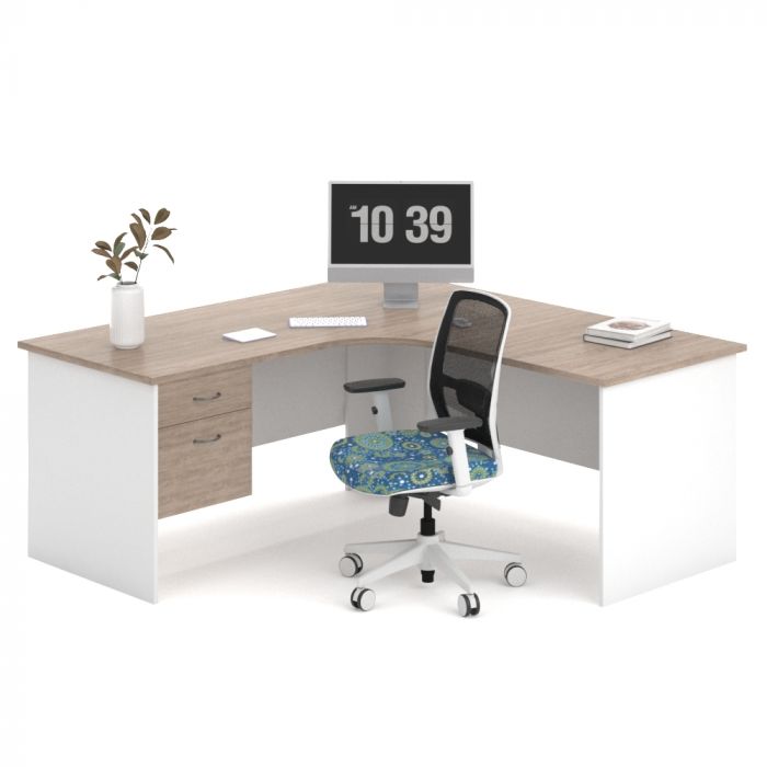 Commercial 3 Piece Corner Workstation BFX Furniture