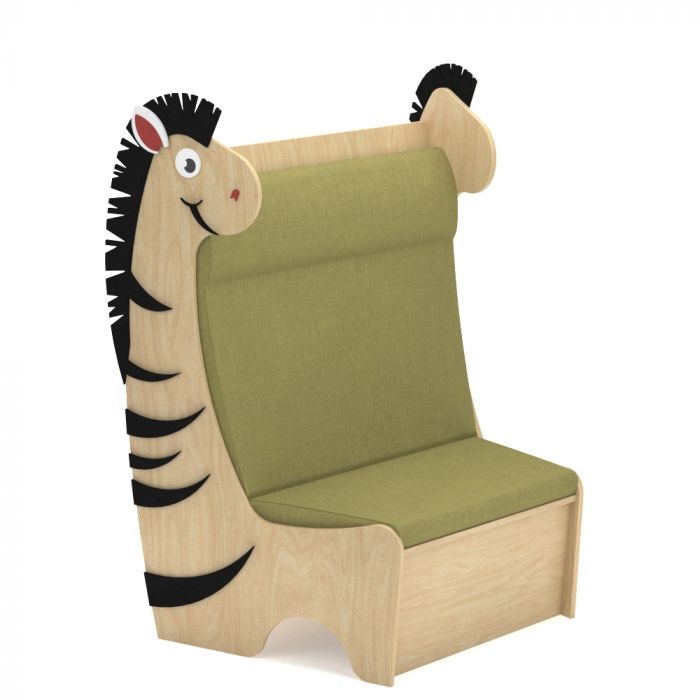 Zebra Diplo Den Reading Chair Curved BFX Furniture