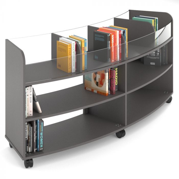 Showtime Curved Book Browser In Curved Bookcase BFX Furniture