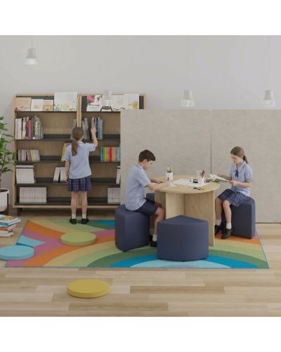 Rainbow Confetti Rectangle Rug