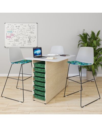 725H | Raw Birch Ply | 12 x Capri Blue Trays