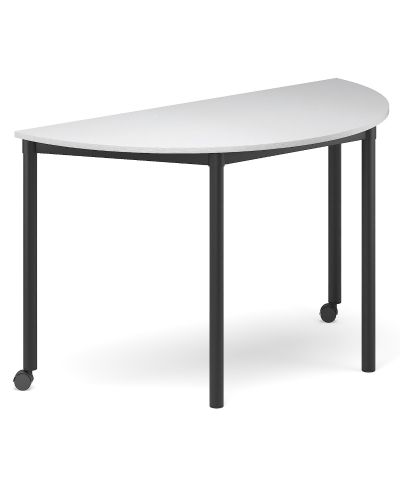 SmarTable Clique Arc Student Table-720h Fixed Height -With 2 Castors-Raw Birch Ply