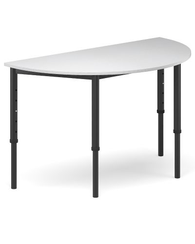 SmarTable Clique Arc Student Table-520 - 760h Adjustable Height-Without Castors-Raw Birch Ply