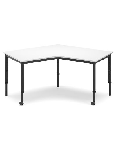 Polar White | Height Adjustable with Castors | Pictured in Setting