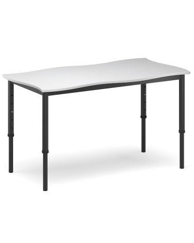 SmarTable Twist Double Student Desk-Height Adjustable-Without Castors-Writeable