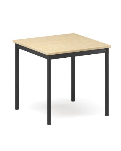 Ace Single Student Table-580h x 600w x 600d-Raw Birch Ply