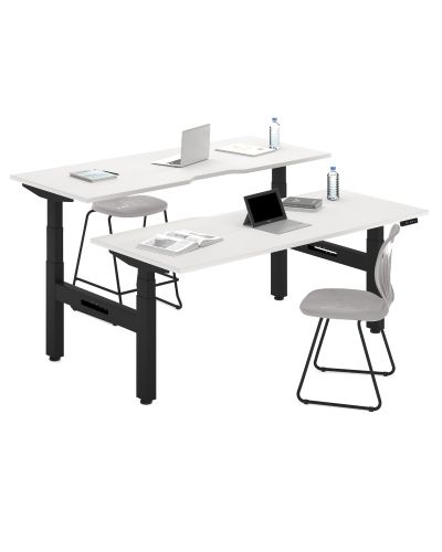 Ascendo Double Electronic Sit Stand Workstation