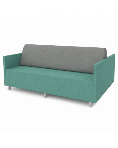 Double | Beachcomber Pewter Back / Beachcomber Aqua Fabric Seat & Arms 