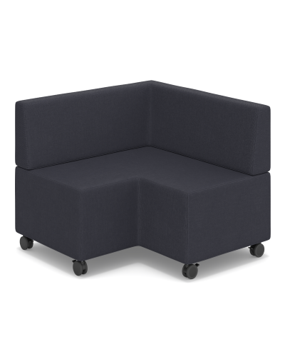 Mid Back | Beachcomber Midnight Fabric | Mobile Lockable Castors