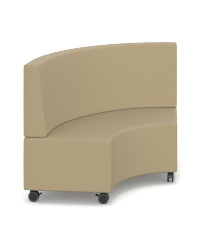 High Back | Lustrell Allure Sandstone Vinyl | Mobile Lockable Castors