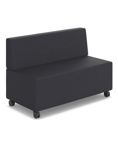 Mid Back | Lustrell Charisma Cobalt Vinyl | Mobile Lockable Castors