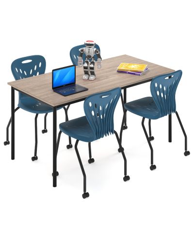 Dynami Apex 4 Point Student Chair with Castors - High Back