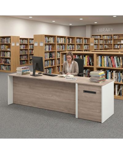 Rural Oak / Parchment | With Shelves