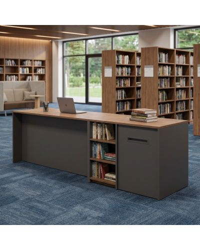 Rural Oak / Parchment | With Shelves