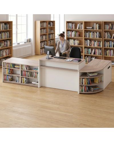 Rural Oak | Without Desk at Rear (ECD407) | Desk Front 
