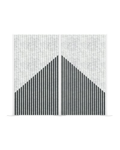 V Pattern Design | Charcoal /Grey Marle