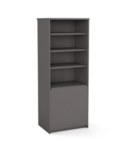 New Graphite | 700w | Upper Open Shelves/3x Adjustable Shelves | 1x Lower Standard Melamine Door/1x Adjustable Shelf (FLX415)