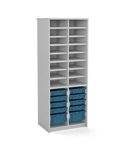 Zincworks| 1800h x 700w | 16 Pigeon Holes /  Capri Blue Stash Trays