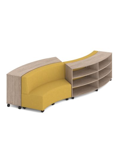 High Back | Beachcomber Manuka Fabric | Rural Oak