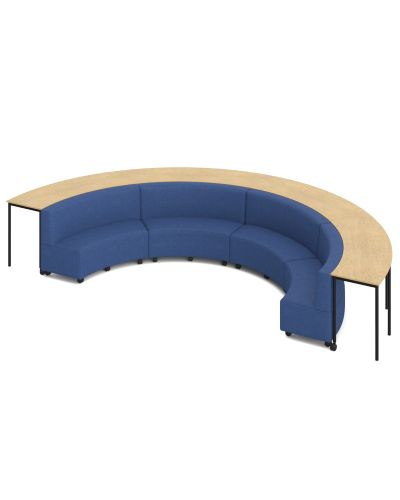 High Back | Beachcomber Cobalt Fabric | Raw Birch Ply