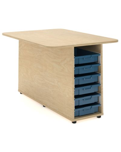 725H | Raw Birch Ply | 12 x Capri Blue Trays
