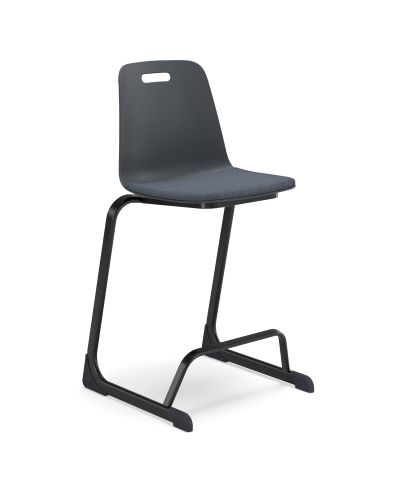 Luca Cantilever Stool - Plastic Shell with Seat Pad