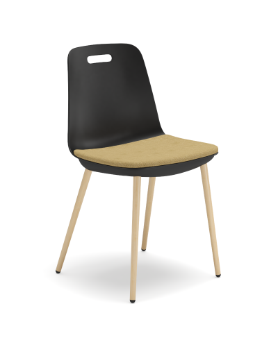 Luca 4 Leg Base Chair - Plastic Shell with Seat Pad