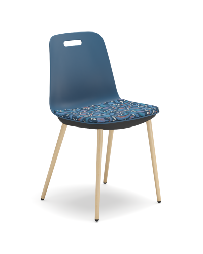 Luca 4 Leg Base Chair - Plastic Shell with Seat Pad