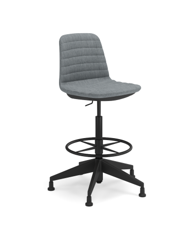 Luca Drafting Chair with Glides - Fully Upholstered