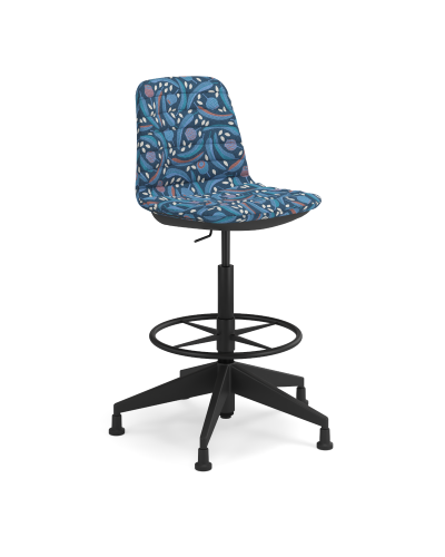 Luca Drafting Chair with Glides - Fully Upholstered