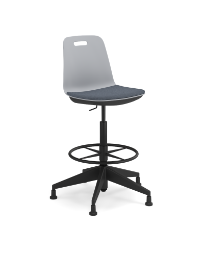 Luca Drafting Chair with Glides - Plastic Shell with Seat Pad