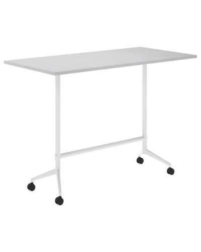 Mars High Turn Table - 950H X 1800W X 750D - White Frame/Zincworks		