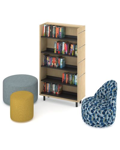 Marvel Library Single Shelf Unit with Slatwall