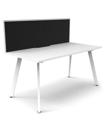 Eternity Single Sided Desk with Screen - One Person