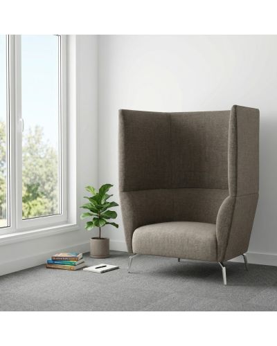 Beachcomber Nougat / Beachcomber Fudge fabric / Polished Aluminium Feet