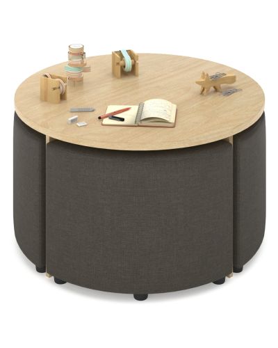 Pye Midi Ottoman Set with Round Table
