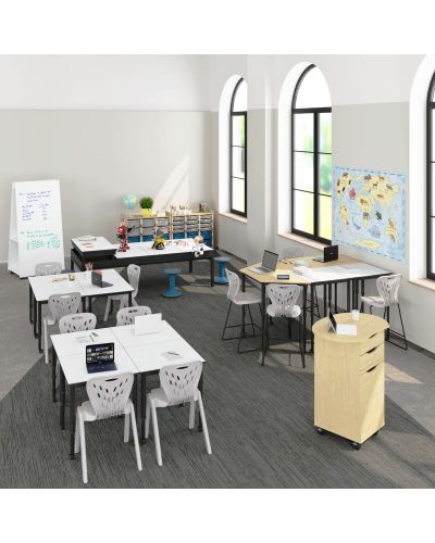 SmarTable Nexus Square Height Adjustable Sit Stand Student Table