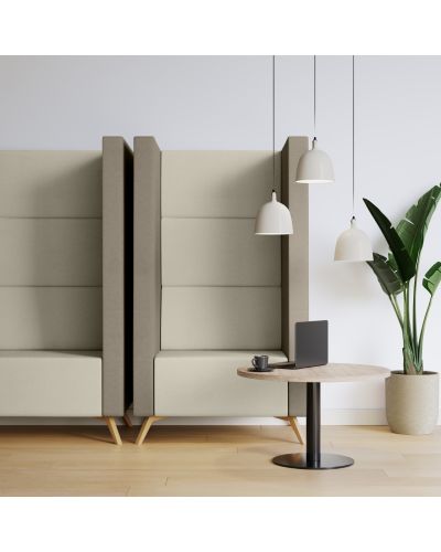 High Back | Timber Legs | Copeland Granite Fabric