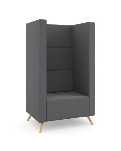 High Back | Timber Legs | Copeland Granite Fabric