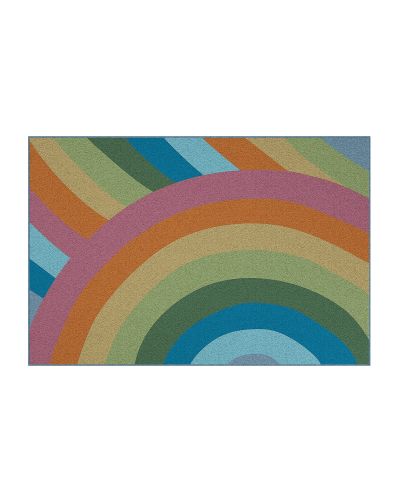 Rainbow Confetti Rectangle Rug